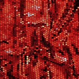 Red Flat Mirror Sequin Fabric