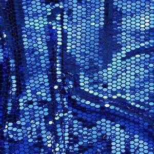 Blue Flat Mirror Sequin Fabric
