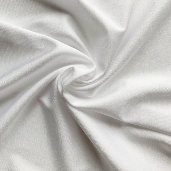 Shiny White Swimwear Fabric