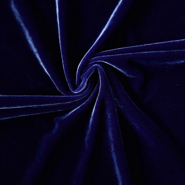 Blue Velvet Fabric - Fabric By the Yard - Solid Stone Fabrics, Inc.