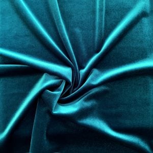 Solid Bluegrass Velvet Fabric - Blue Green Velvet Fabric by the Yard - Solid Stone Fabrics, Inc.