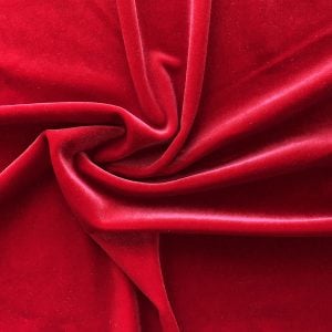 Solid Red Velvet Fabric - Velvet By The Yard - Solid Stone Fabrics, inc.