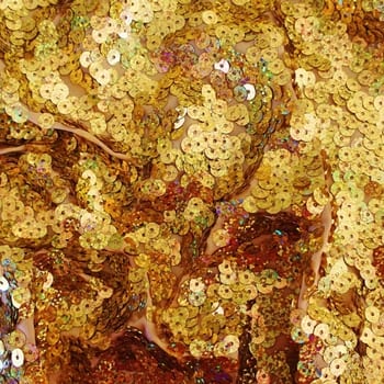 Full Coverage Gold Hologram Sequin Fabric