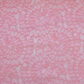 Pink Stretch Floral Lace Fabric