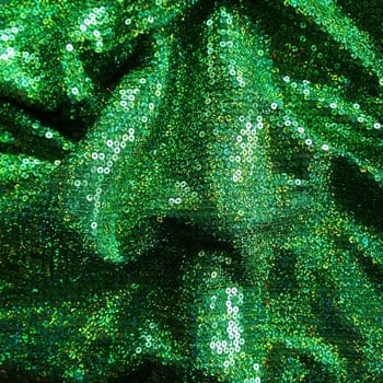 Kelly Green Sequin Stretch Fabric