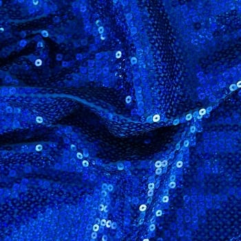 Royal Blue Sequin Stretch Fabric