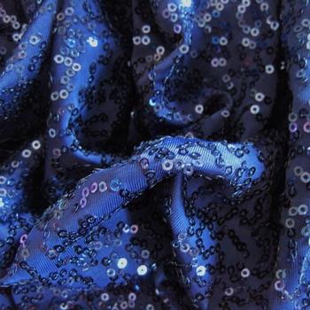 GaGa Navy Blue 3mm Swirl Sequin Fabric