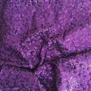 GaGa Special Purple 3mm Swirl Sequin Fabric