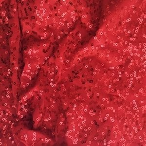 GaGa Bright Red 3MM Swirl Swirl Sequin Fabric