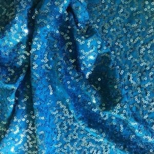 Turquoise 3mm Swirl Sequin Fabric
