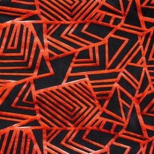 Red Geometric Hologram Fabric 