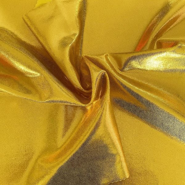 Chartreuse Yellow Metallic Fabric is perfect for dance, cheer, bows, gymnastics, figure skating, costume, cosplay, apparel and more.