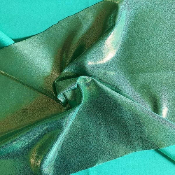 Gold / Mint Green Metallic Fabric for bows