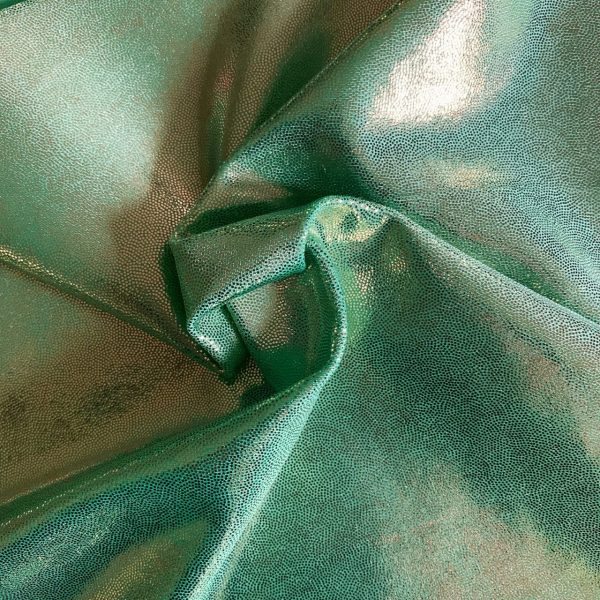 Gold / Mint Green Metallic Fabric for Bows