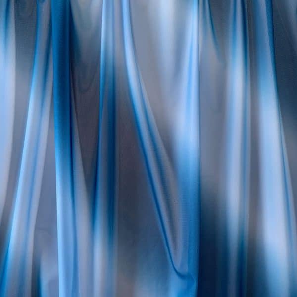 Blue Polyester Ombre Mesh Fabric