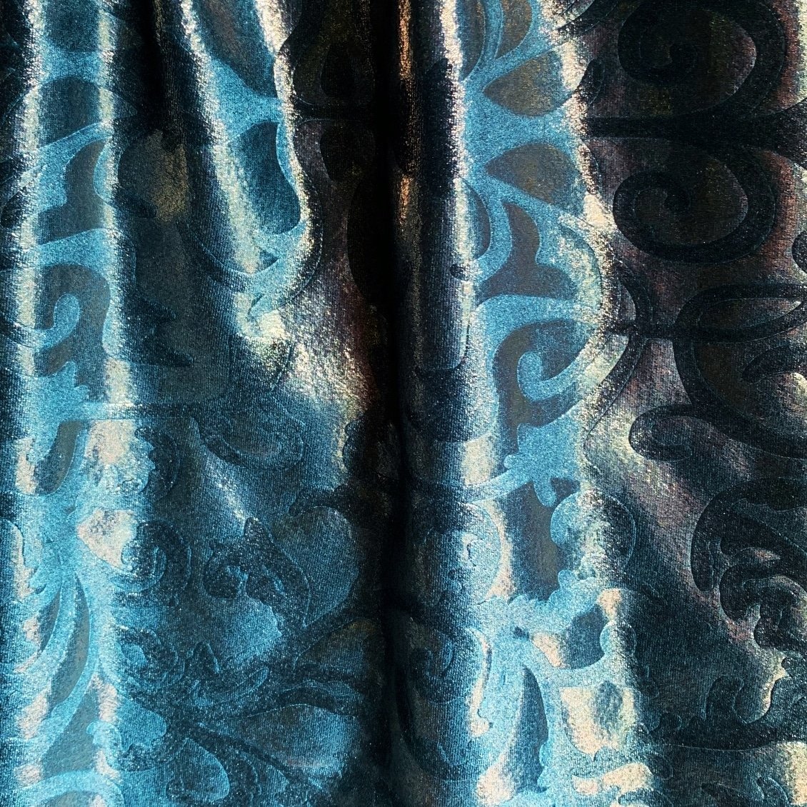 Royalty Embossed Stretch Velvet Fabric | Blue Moon Fabrics Purple