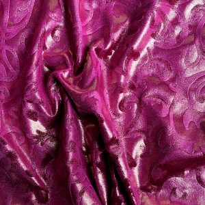 Pink Embossed Velvet Fabric By The Yard - Solid Stone Fabrics, Inc.