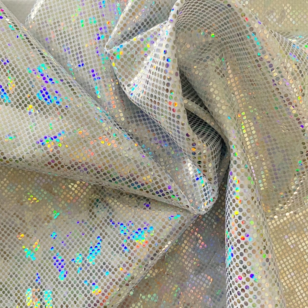 Silver Shattered Glass Fabric