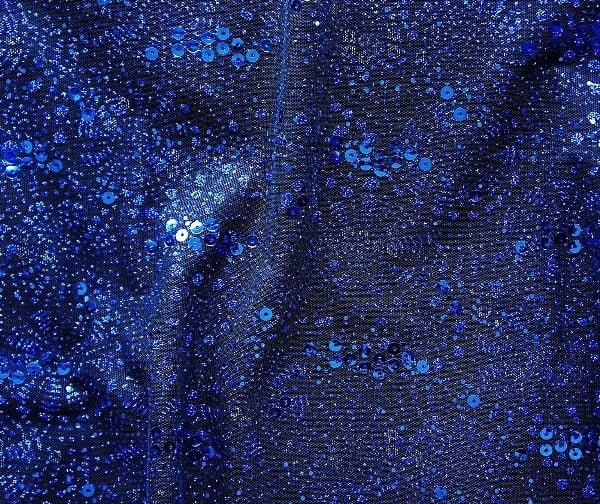 Royal Blue Full Sequin Glitters Sequins Fabric Royal Blue Sequin Fabric SQRB 