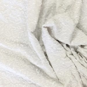 White 3mm Swirl Sequin Fabric