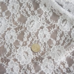 White Wide Width Lace Fabric