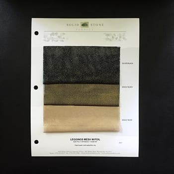 Metallic Fishnet Fabric Swatches / Color card
