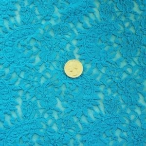 Teal Stretch Lace Fabric