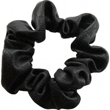 Quilted Faux Leather Scrunchie