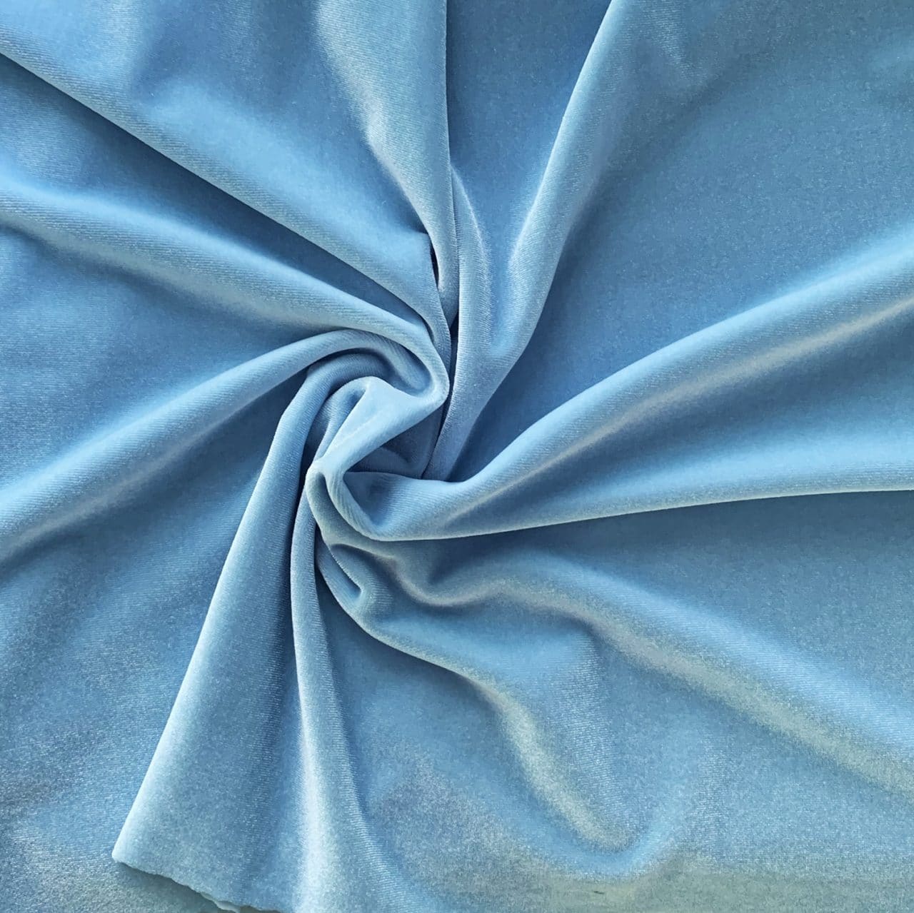 Solid Light Blue Velvet Fabric - Stretch Velvet By The Yard - Solid Stone Fabrics, inc.