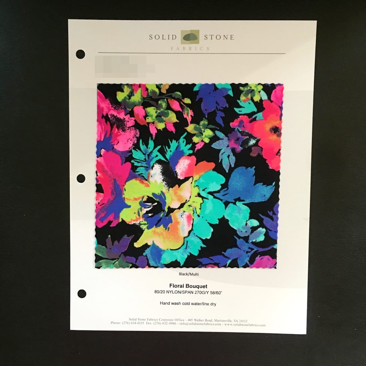 Floral Bouquet – Color Card