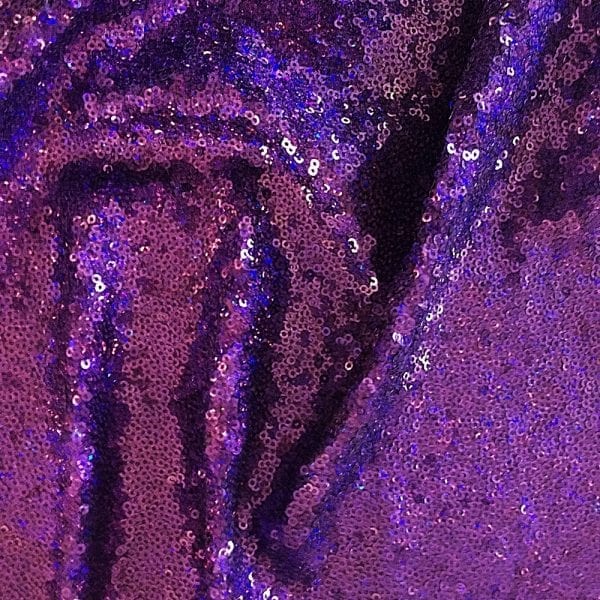 Purple Hologram Sequin Fabric