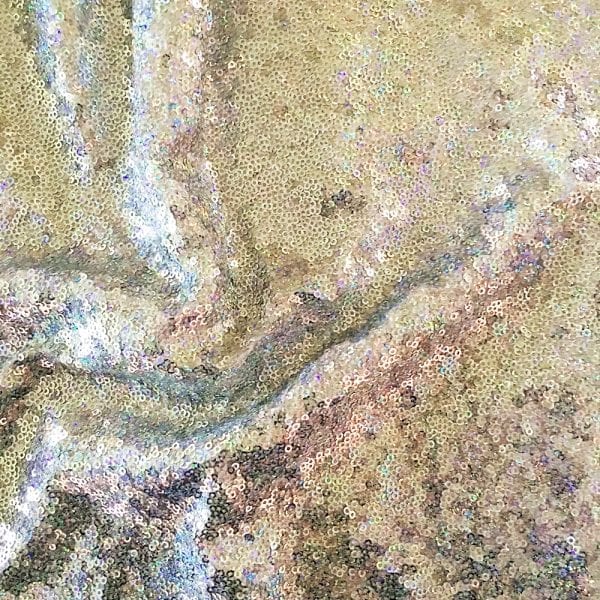 Silver Hologram Sequin Fabric