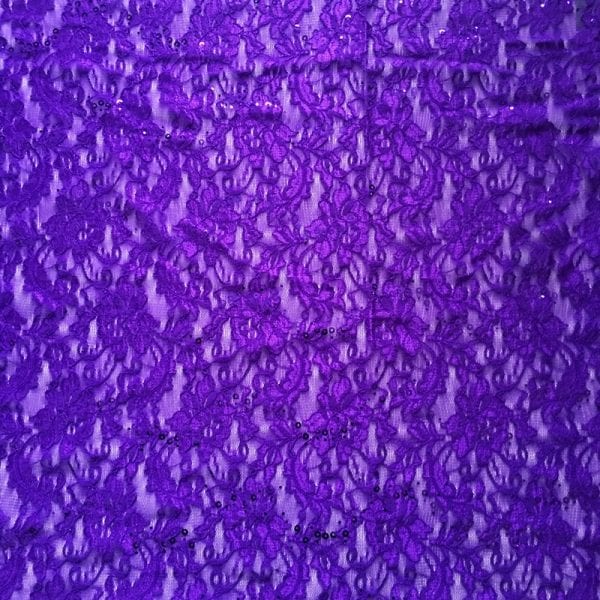 Purple Lace Fabric flat view