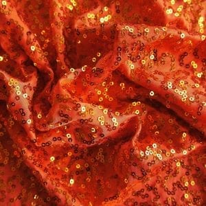 Orange 3mm Swirl Sequin Fabric