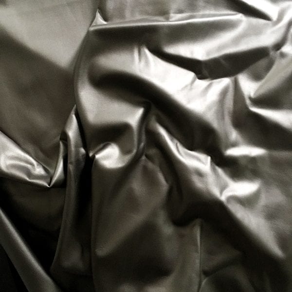 Grey Matte Foil Fabric - SLICK MATTE FOIL - SOLID STONE FABRICS, INC.