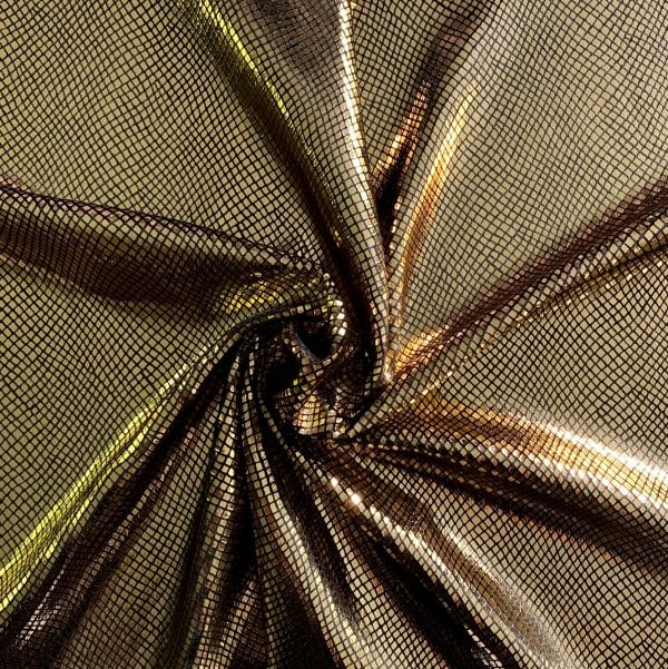 Gold Snakeskin Velvet Fabric