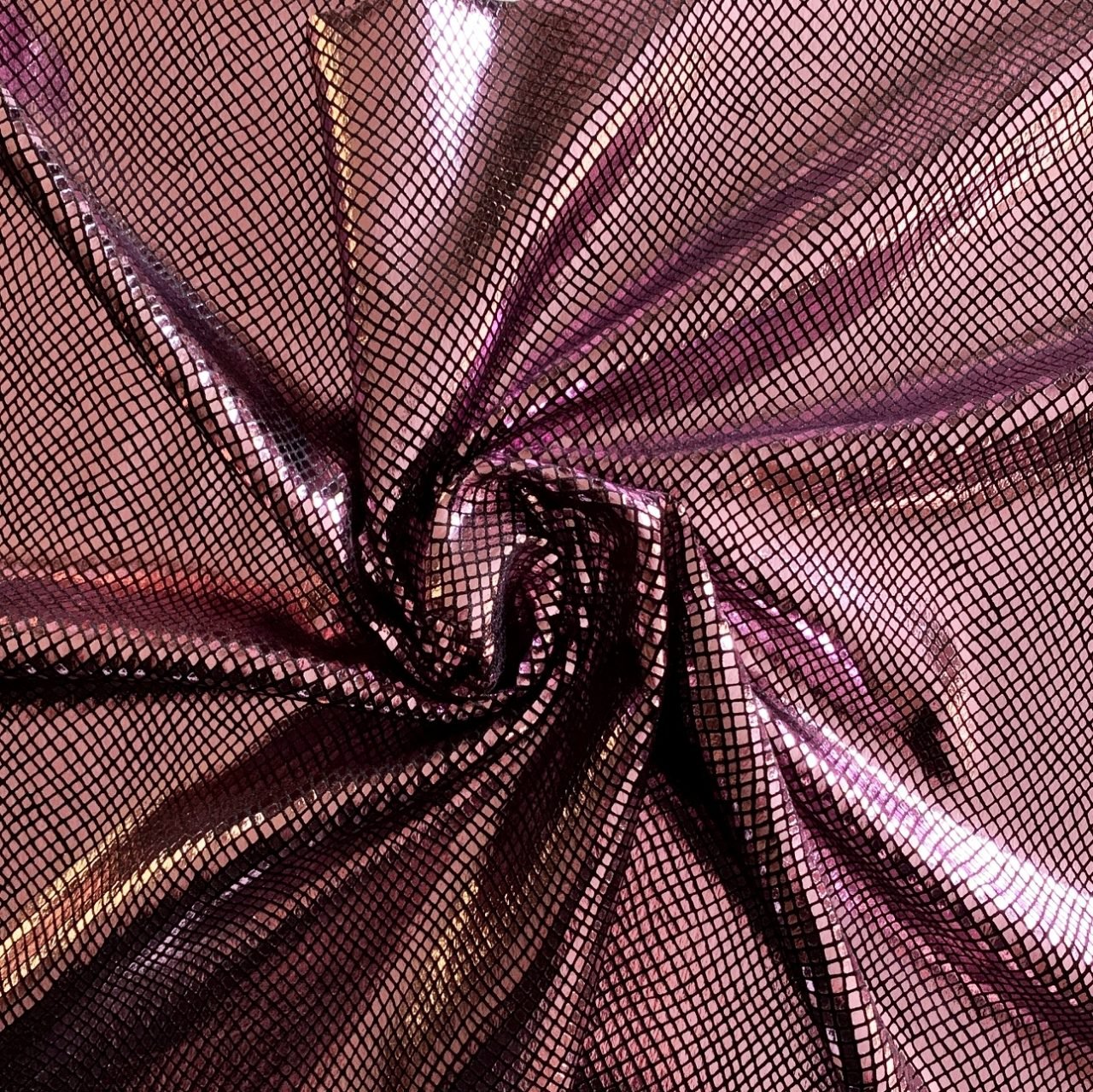 Pink Snakeskin Foil Velvet