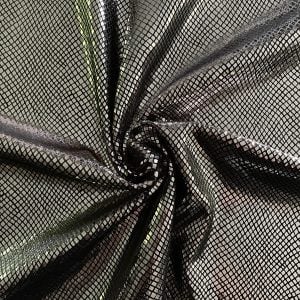 Grey Snakeskin Velvet Fabric