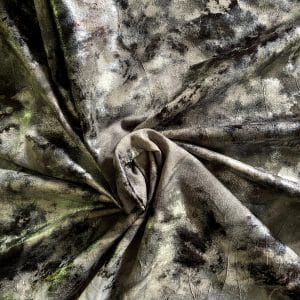 Grey Distressed Foil fabric features multiple distressed foils in shades of grey, black and silver with a subtle wrinkle effect, for lots of textural interest. 