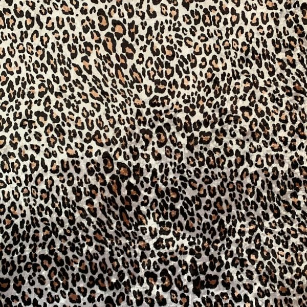 Cheetah Print Crushed Velvet Fabric