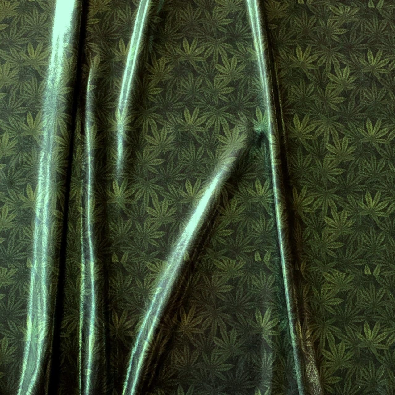 Marijuana Leaf Print Fabric