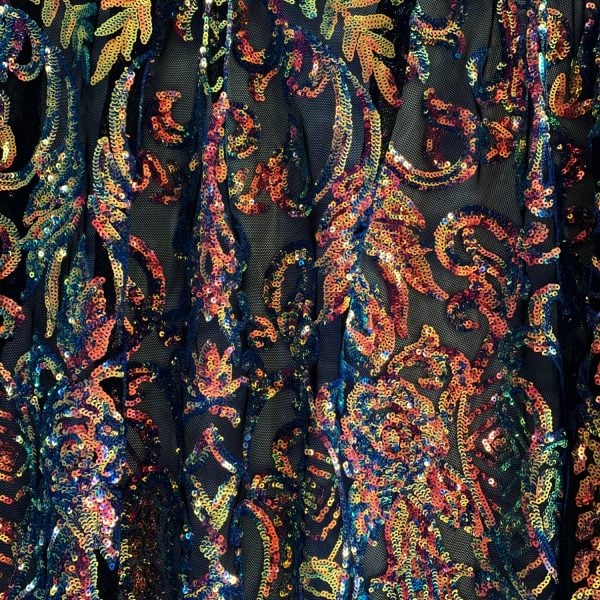 Luxury Iridescent Sequin Mesh Fabric