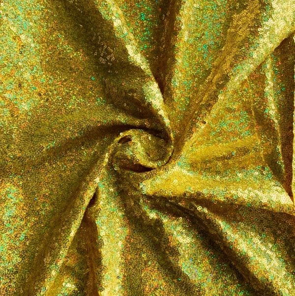 Chartreuse Hologram Sequin Fabric