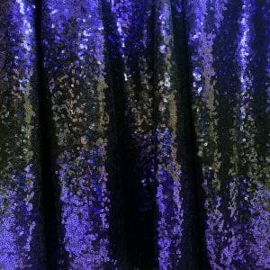 Ombre Sequin Stretch Fabric - Royal Blue and Black