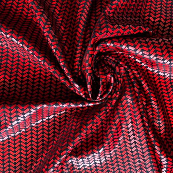 Red Tire Tread Pattern Fabric