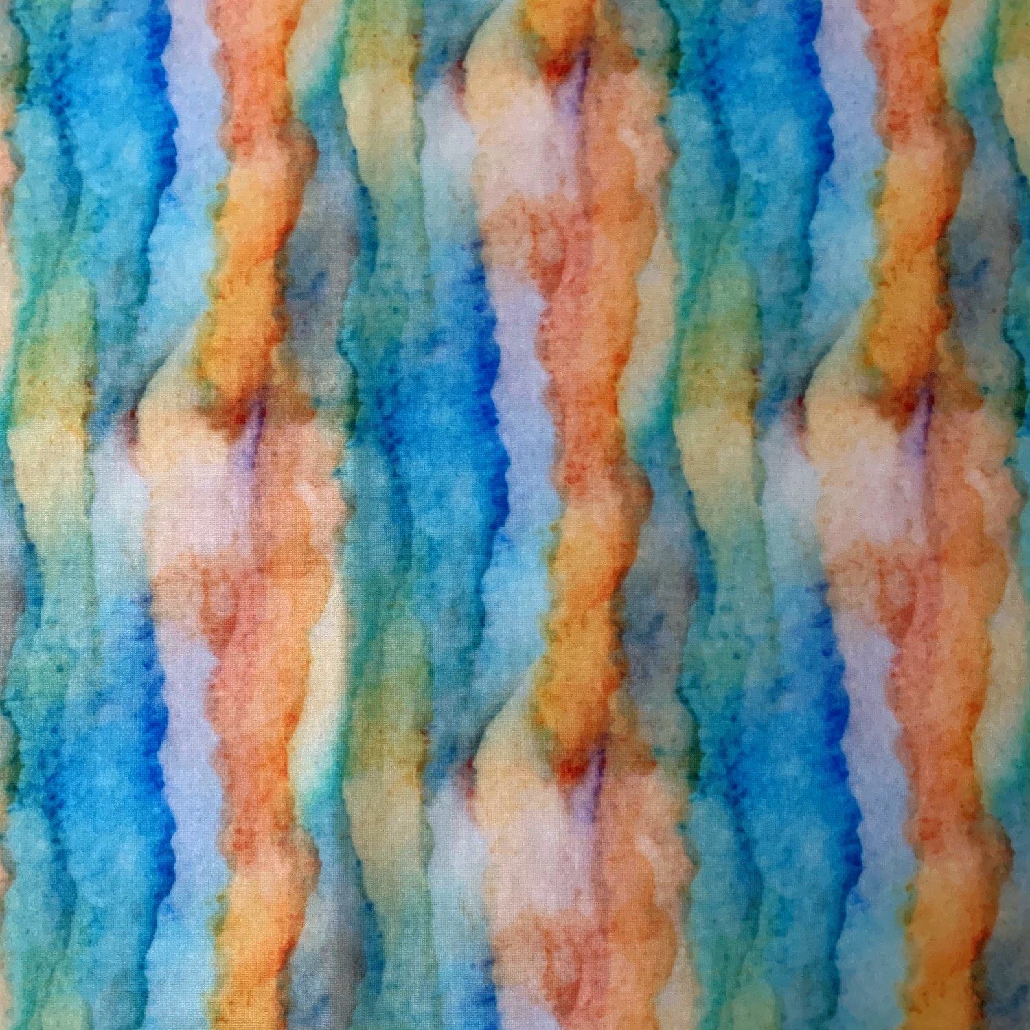 Watercolor Style Fabric Print