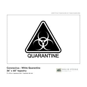Quarantine warning flag features white background with black triangle quarantine symbol for a clear message.  Perfect for healthcare, business or personal use.  Made in the USA with pride and care.