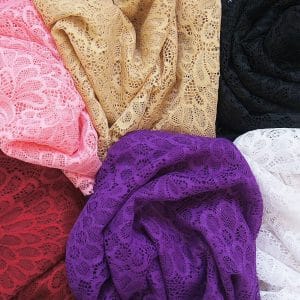 Floral Lace Fabric - Wholesale Lace Fabric - Fantail Lace - Solid Stone Fabrics, Inc.