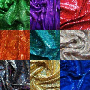 FLASHY FULL COVERAGE HOLOGRAM SEQUIN STRETCH FABRIC - WHOLESALE SEQUIN FABRIC BY THE YARD - SOLID STONE FABRICS