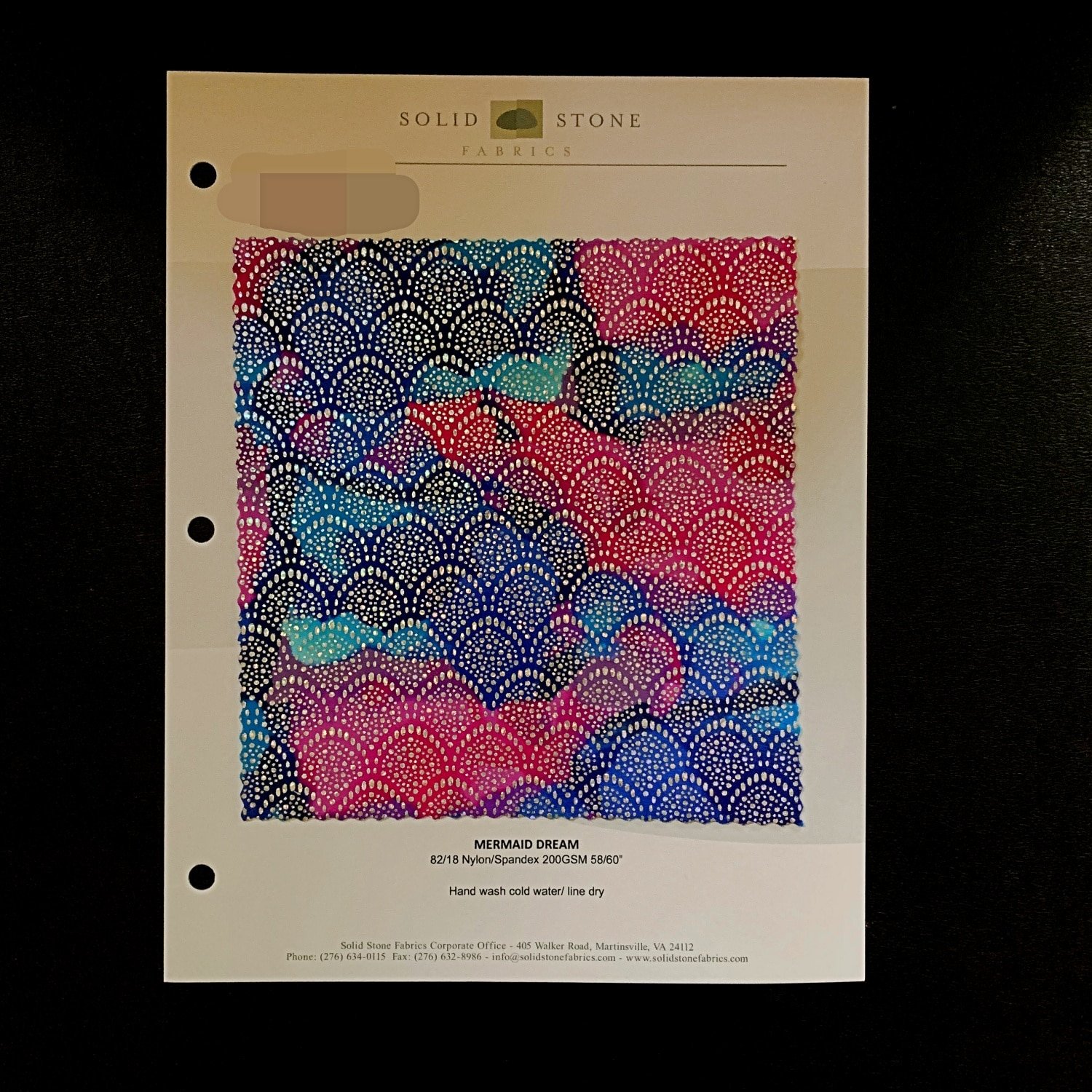 Fish Scale Fabric Swatches